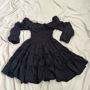 Forever 21 Black Ruffles Dress Sz Small